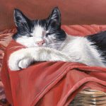cat painting detail