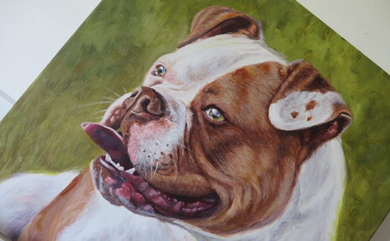 bulldog painting