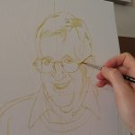 initial sketch for a portrait