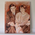 sepia portrait painting