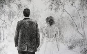 bride and groom portrait