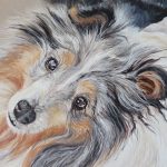 dog painting detail