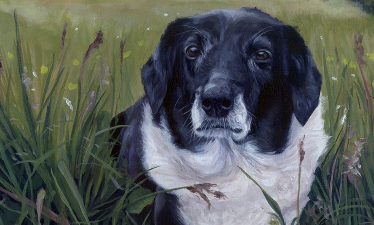 detail of the acrylic painting