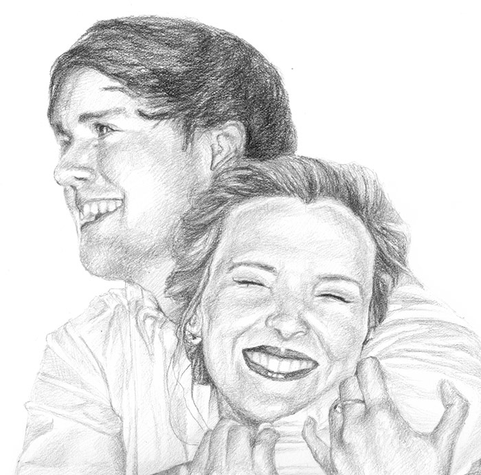 a zoomed section of a portrait