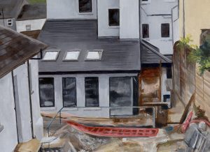 painted landscape detail