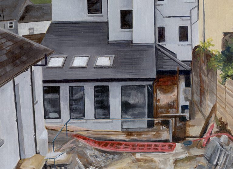 painted landscape detail