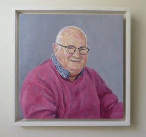 family portrait painting in a frame