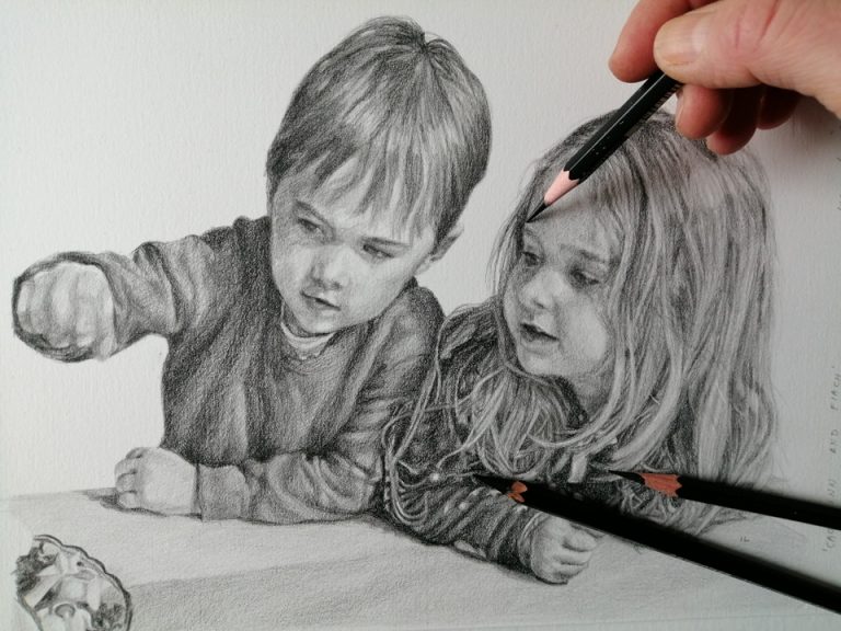 detailing a family portrait from a photo