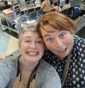 photo of two happy portrait clients