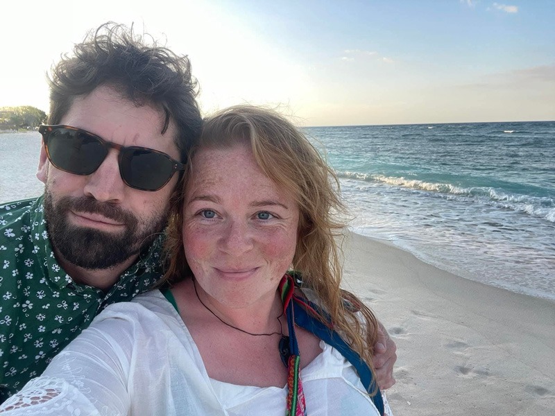 reference photo used for a commissioned portrait of a couple