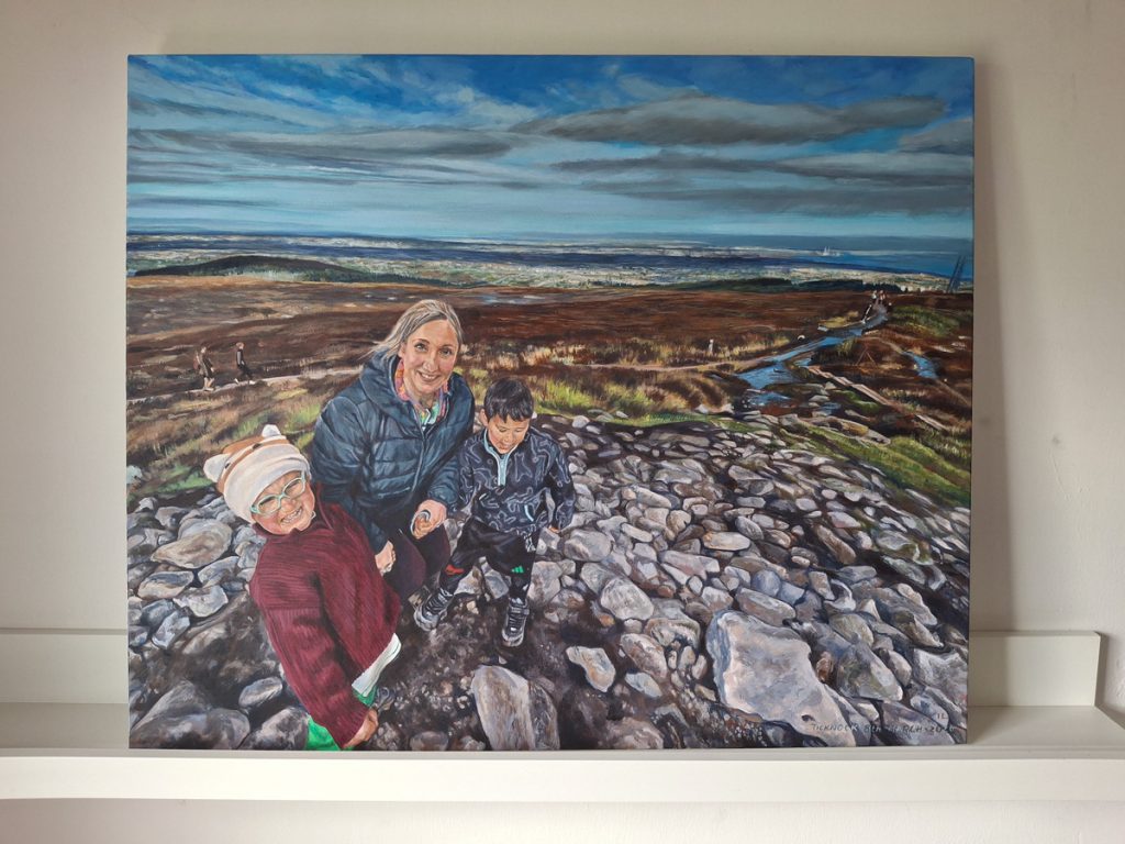 family portrait from ticknock mountain from a photo