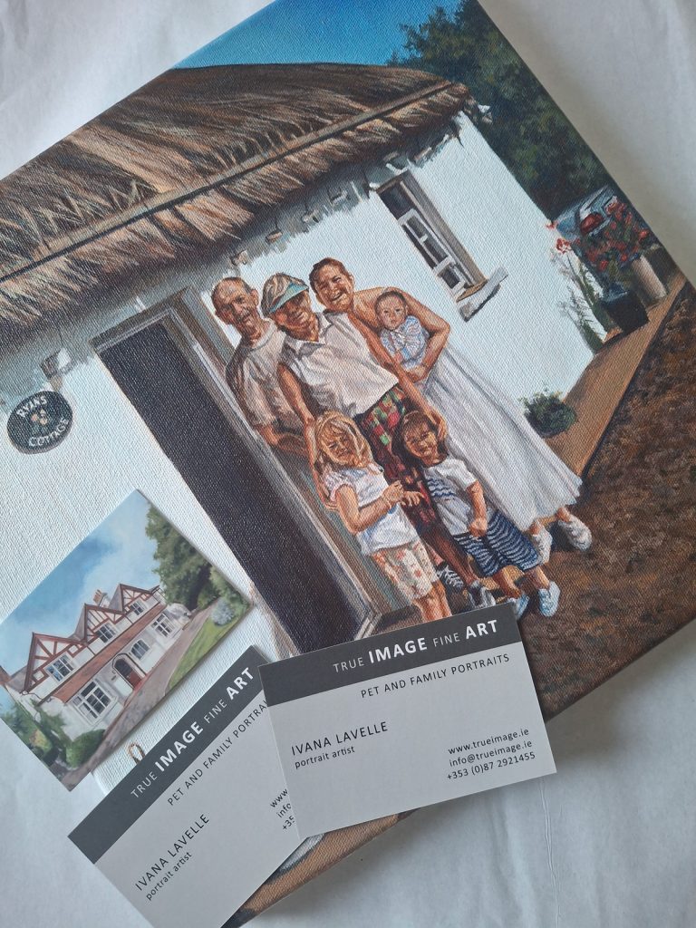 irish artist creating family portrait paintings